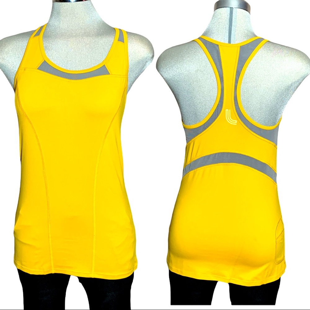 Active Wear LOLE Yellow Women’s  Racerback Tank Top Size S